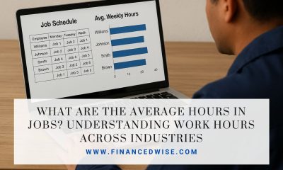 Worker reviewing job schedules and average weekly working hours on a laptop